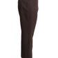 EMANUEL UNGARO- 1970s Brown Gaberdine Pant Suit, Size 4