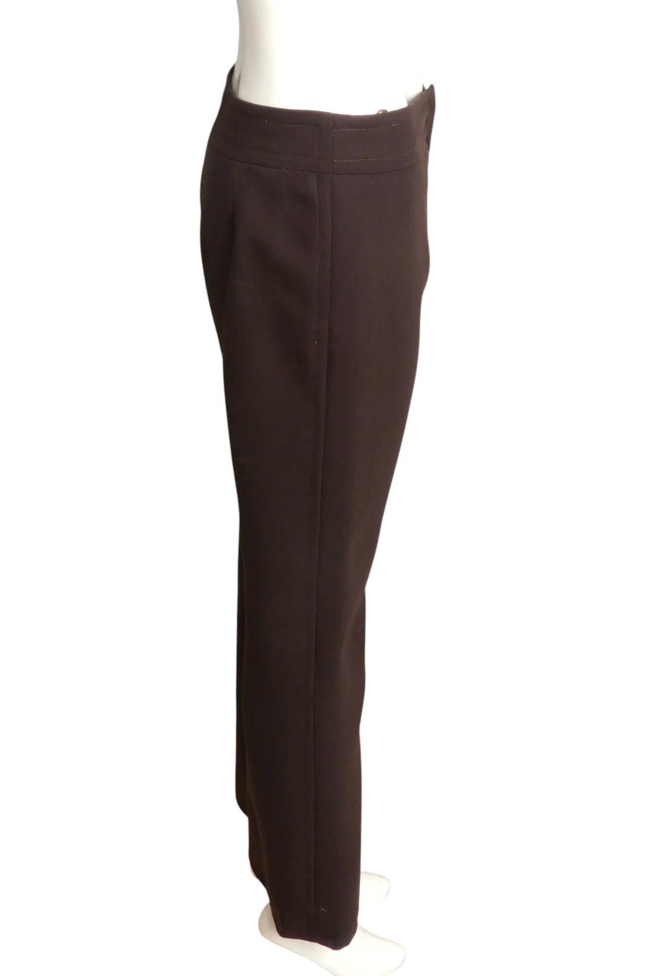 EMANUEL UNGARO- 1970s Brown Gaberdine Pant Suit, Size 4