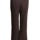 EMANUEL UNGARO- 1970s Brown Gaberdine Pant Suit, Size 4