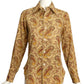 RALPH LAUREN- 1970s Paisley Print Blouse, Size 4