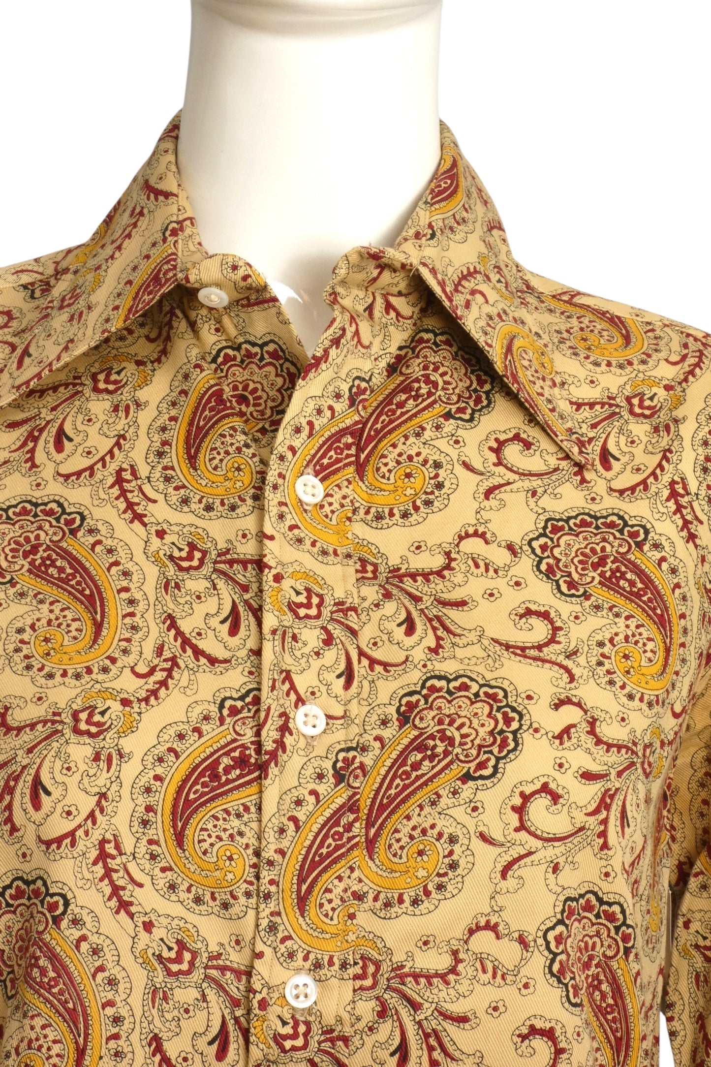 RALPH LAUREN- 1970s Paisley Print Blouse, Size 4