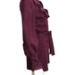 1970s Burgundy Knit Ruffled Romper, Size 6