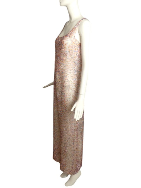 HALSTON- 1970s 2pc Beaded Gown & Jacket, Size 4