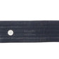 CHANEL- 1980s Navy & Gold Monogram Buckle Belt, Waist 29"