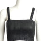 PROENZA SCHOULER- NWT Black Smocked Faux Leather Top, Size XS