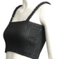 PROENZA SCHOULER- NWT Black Smocked Faux Leather Top, Size XS