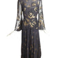 PAULINE TRIGERE- AS IS 1980s Metallic Chiffon Gown, Size 6