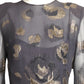PAULINE TRIGERE- AS IS 1980s Metallic Chiffon Gown, Size 6