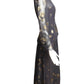 PAULINE TRIGERE- AS IS 1980s Metallic Chiffon Gown, Size 6