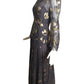 PAULINE TRIGERE- AS IS 1980s Metallic Chiffon Gown, Size 6