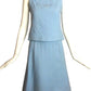 CHRISTIAN DIOR- AS IS 1961 2pc Blue Linen Dress, Size 2