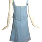 CHRISTIAN DIOR- AS IS 1961 2pc Blue Linen Dress, Size 2