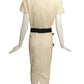 CHRISTIAN DIOR- 1987 Ivory Cotton Dress, Size 8