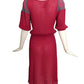 1970s Raspberry Knit Dress, Size 8
