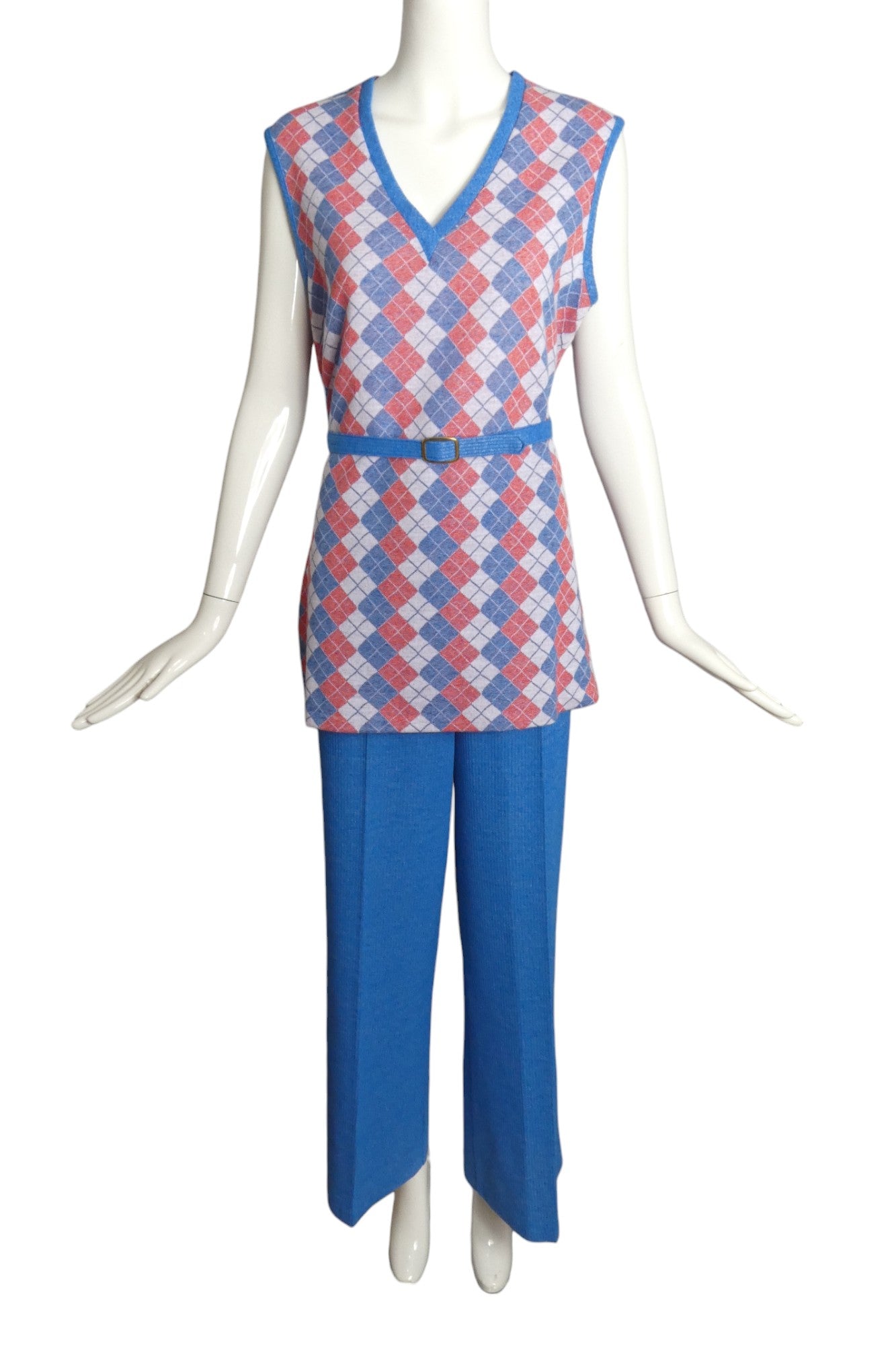 1970s Knit Pants & Tunic Ensemble, Size 10