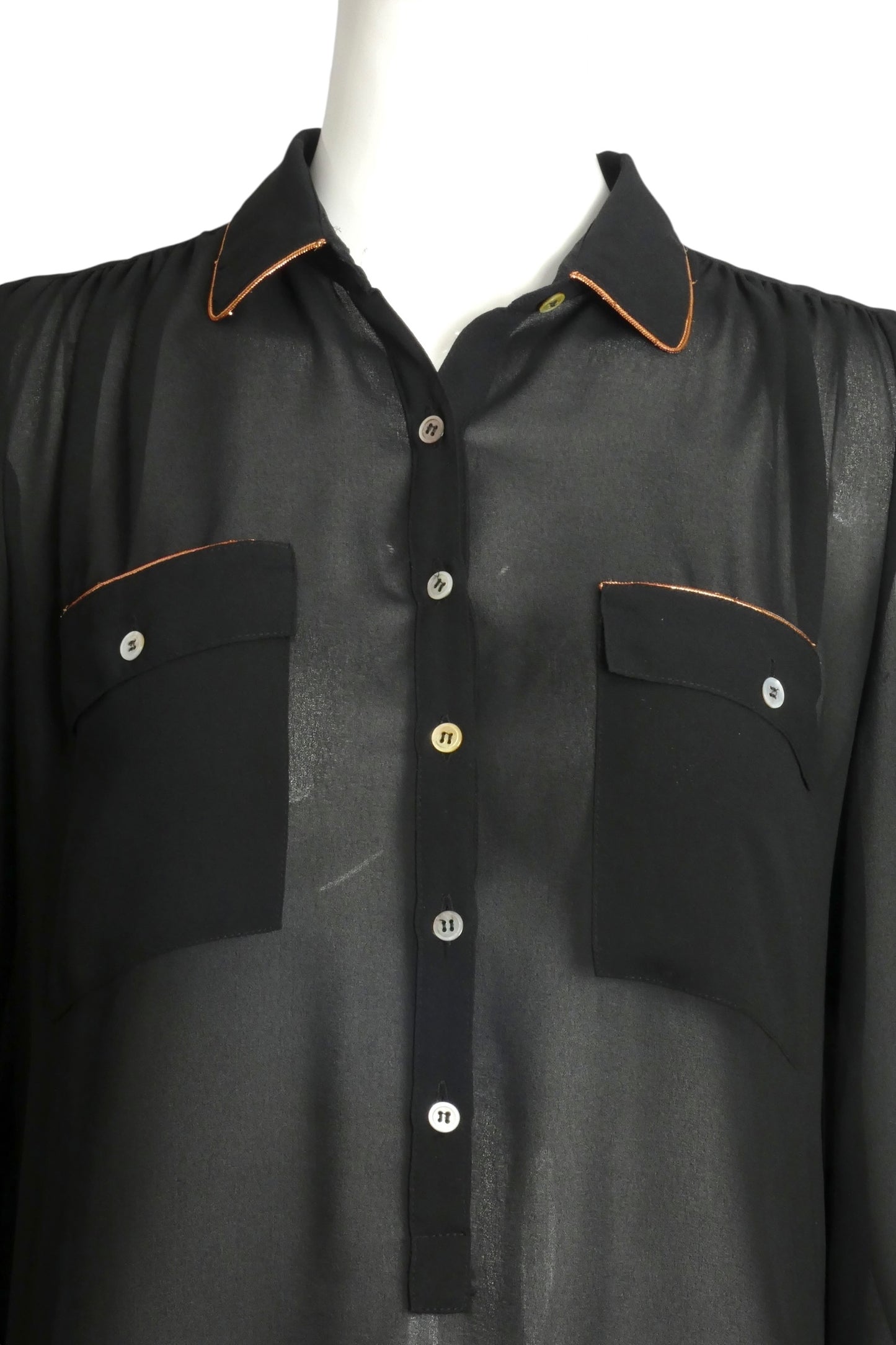 PIERRE CARDIN BOUTIQUE- 1970s Black Knit Dress, Size 4