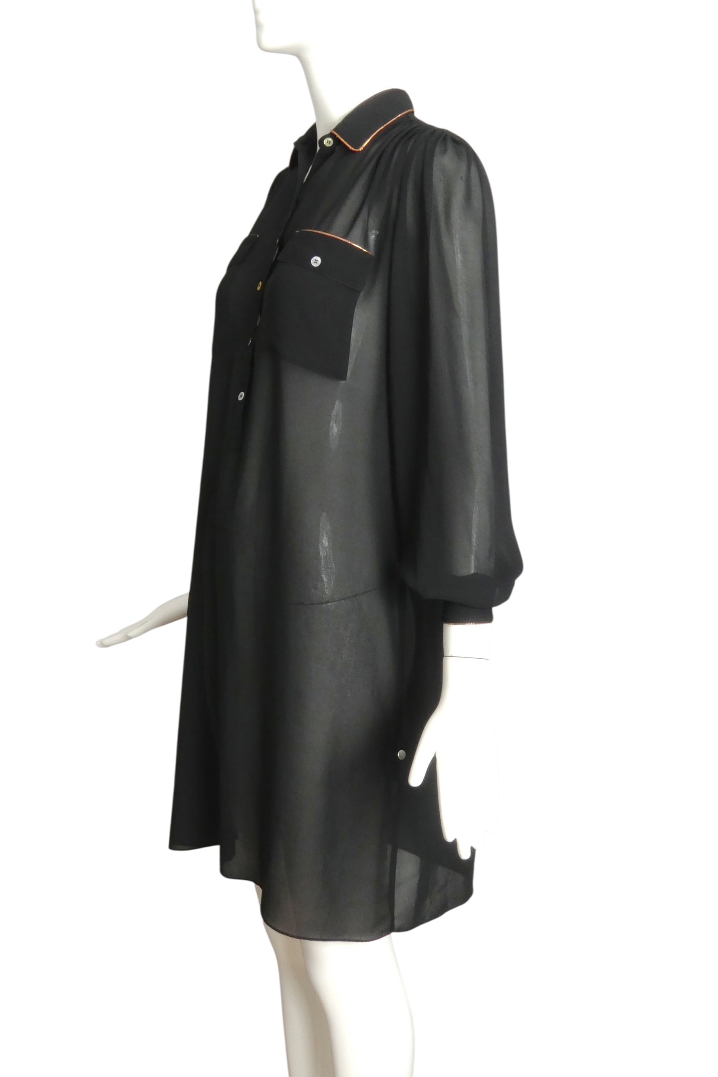 PIERRE CARDIN BOUTIQUE- 1970s Black Knit Dress, Size 4