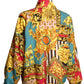 PIERRE CARDIN- 1980s Printed Satin Track Jacket, Size Large