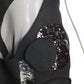 JUNYA WATANABE- 2014 Black Felt & Sequin Cut Out Dress, Size 8