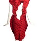 COMME DES GARCONS- 2010 Wool Polka Dot Dress, Size 8