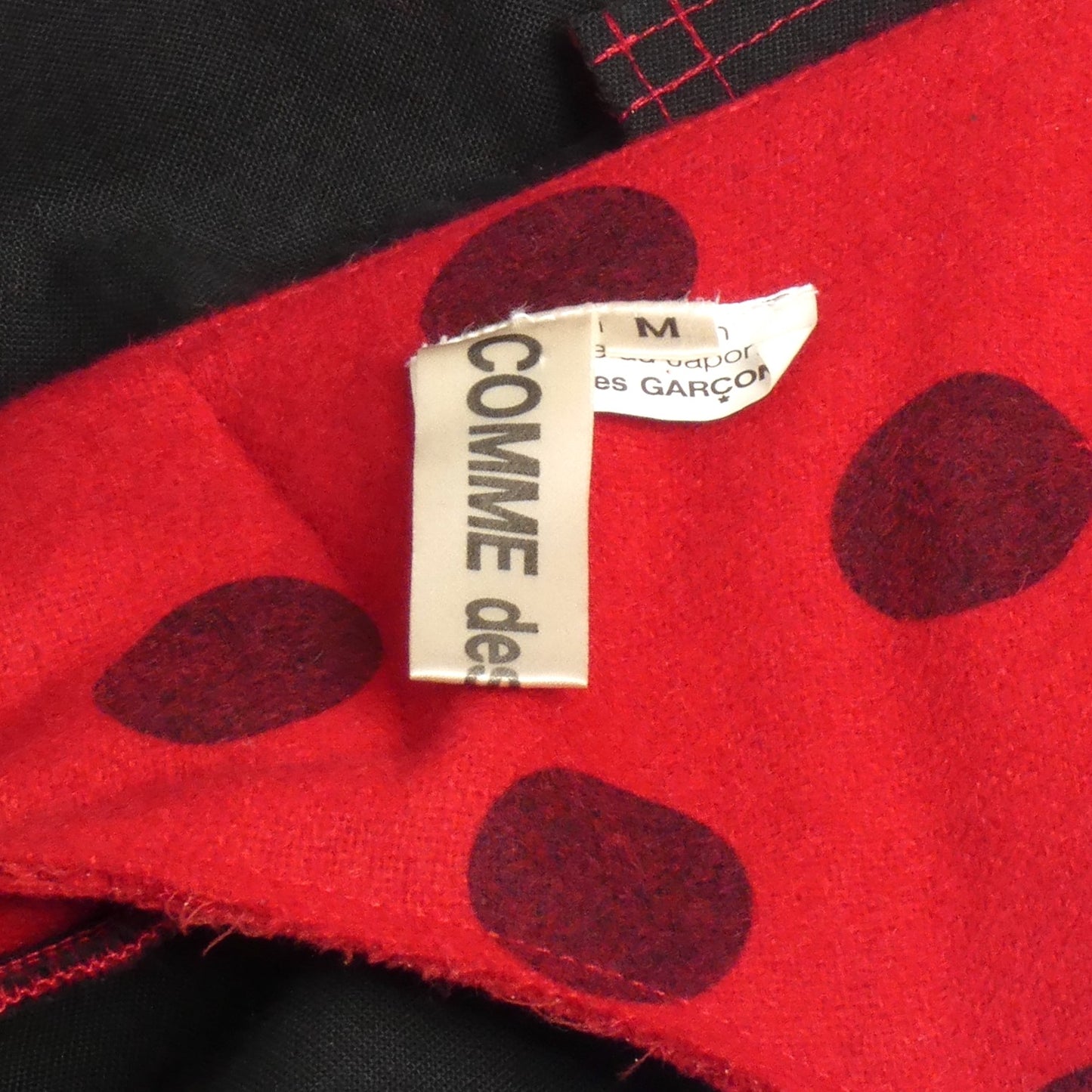 COMME DES GARCONS- 2010 Wool Polka Dot Dress, Size 8