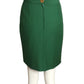 CHEAP & CHIC MOSCHINO- 1990s Green Wool Applique Skirt, Size 6