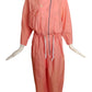 1980s Peach Cotton Jumpsuit, Size 12