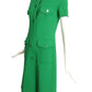 PIERRE BALMAIN- 1960s Green Wool Knit Dress, Size 4