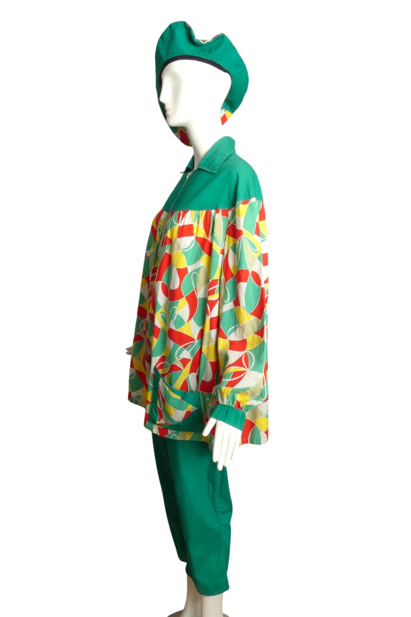 1940s 3pc Painters Smock Ensemble, Size 10