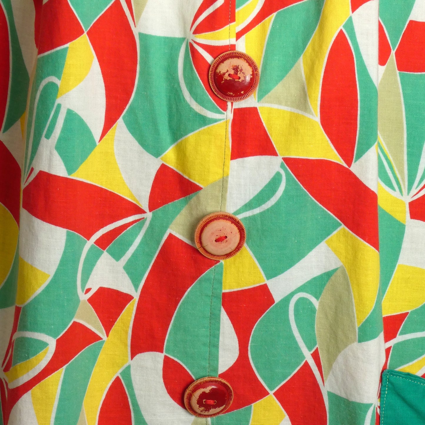 1940s 3pc Painters Smock Ensemble, Size 10