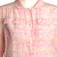 COURREGES- 1990s Pink & White Silk Jumpsuit, Size 6