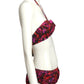 1960s 2pc Multi Color Cotton Swimsuit, Size 10