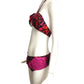 1960s 2pc Multi Color Cotton Swimsuit, Size 10