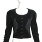 CHRISTIAN LACROIX- 1980s Black Velvet & Cord Jacket, Size 4