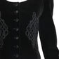 CHRISTIAN LACROIX- 1980s Black Velvet & Cord Jacket, Size 4