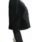 CHRISTIAN LACROIX- 1980s Black Velvet & Cord Jacket, Size 4