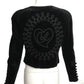 CHRISTIAN LACROIX- 1980s Black Velvet & Cord Jacket, Size 4