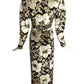 PAULINE TRIGERE- c.1980 Metallic Voided Velvet Gown, Size 6