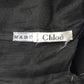 CHLOE- 1980s Black Silk Organza Blouse, Size 8