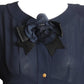 CHANEL BOUTIQUE- 1980s Navy Pleated Chiffon Dress, Size 12
