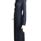 CHANEL BOUTIQUE- 1980s Navy Pleated Chiffon Dress, Size 12