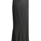 CHANEL BOUTIQUE- 1986 Black Silk Evening Skirt, Size 10
