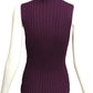 YVES SAINT LAURENT- 1980s Purple Sweater Vest w/ Feathers, Size 4