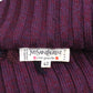 YVES SAINT LAURENT- 1980s Purple Sweater Vest w/ Feathers, Size 4