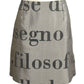 MOSCHINO- 1990s Graphic Print Skirt, Size 12