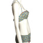1950s 2pc Multi Color Cotton Swimsuit, Size 4