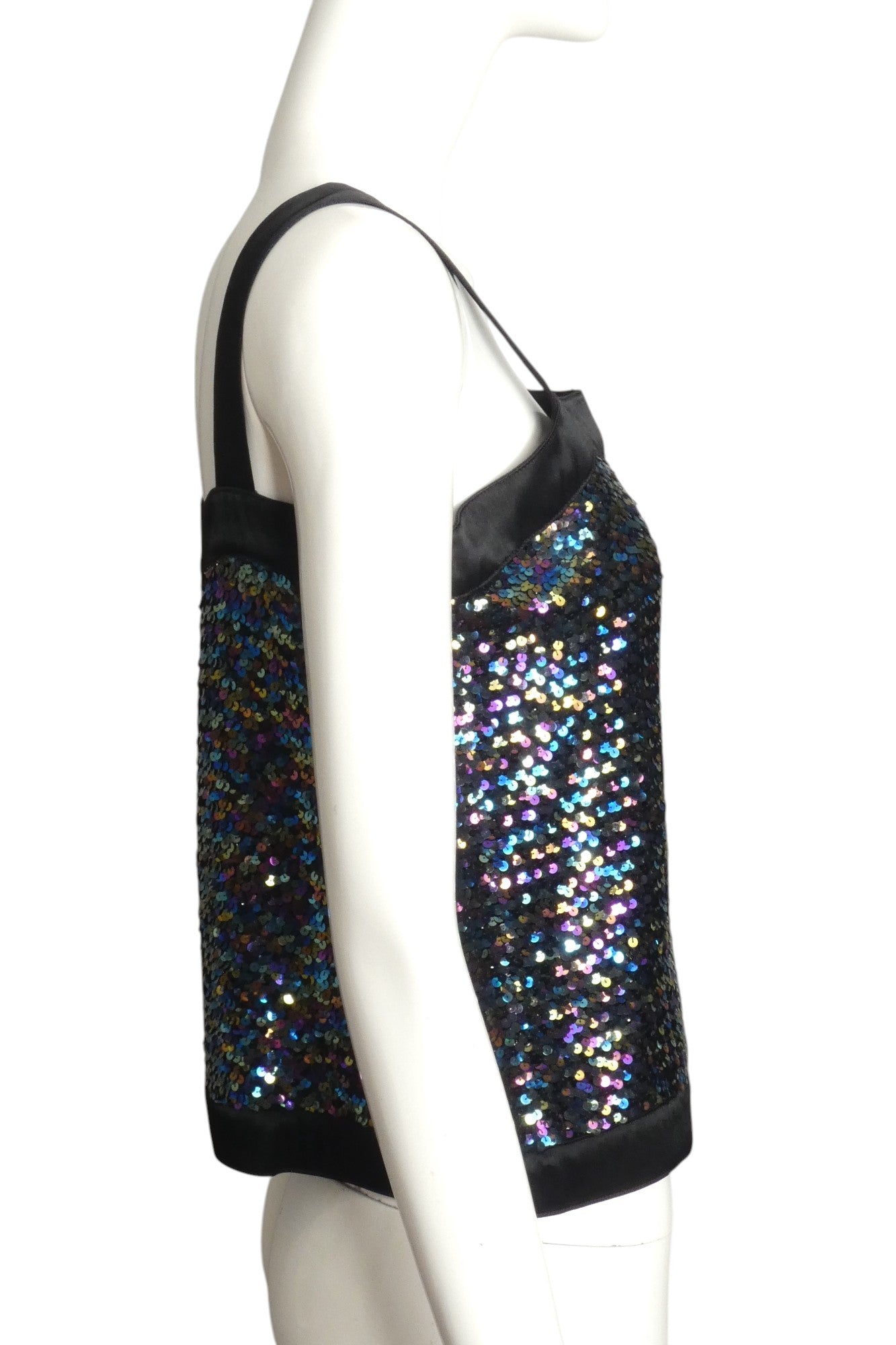 PIERRE BALMAIN- 1970s Sequin & Satin Shell, Size 2