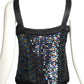 PIERRE BALMAIN- 1970s Sequin & Satin Shell, Size 2