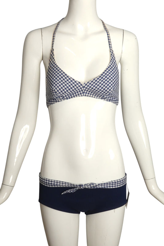 1960s 2pc Cotton & Knit Swimsuit, Size 4