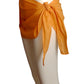 CHRISTIAN DIOR- Orange Sequin Batiste Sarong Skirt, Size 6
